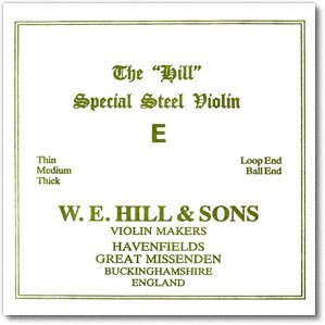 W.E. HILL & SONS violin E string - steel (loop/ball end)